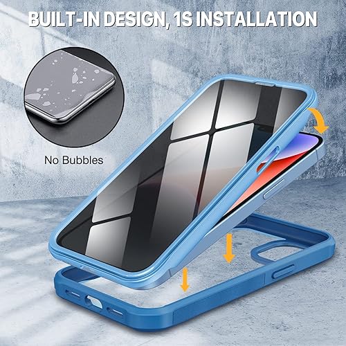 Miniatura 9 de CENHUFO Funda de privacidad para iPhone 14iPhone 13, con protector de pantalla de privacidad de vidrio templado antiespía integrado y protector de