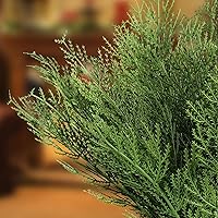 Vista 6 de Hananona 40 Piezas Púas de Cedro Artificial Ramas de Cedro Falsas Tallos de Ciprés Falsos Verdor de Pino de Plástico Púas y Aerosoles de Navidad