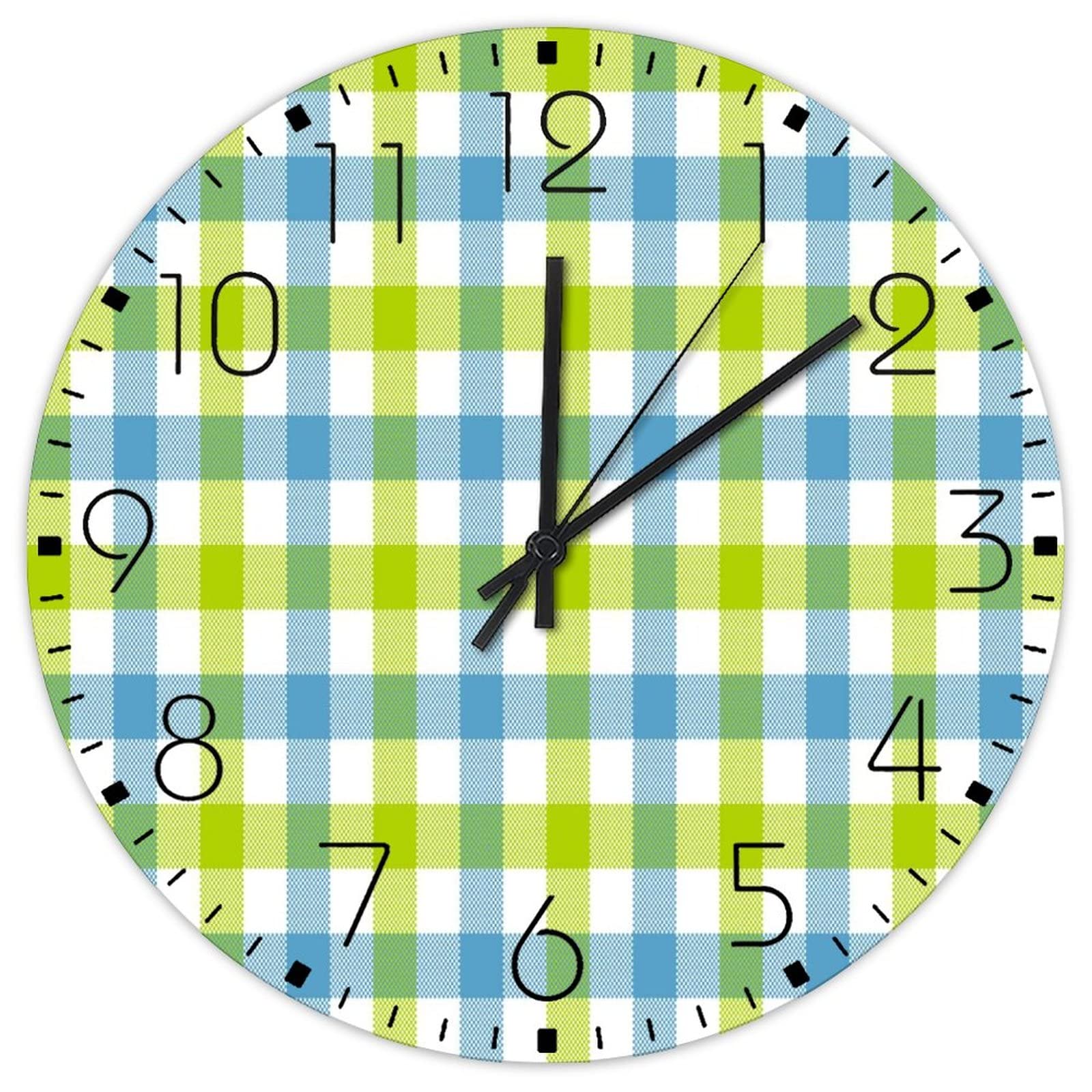 Horloge murale en bois à quartz haut de gamme design géométrique de 30 cm