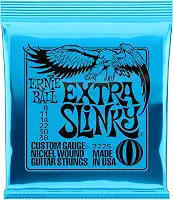 Cordas para guitarra elétrica Ernie Ball Extra Regular Slinky, revestimento de níquel, calibre 8-38