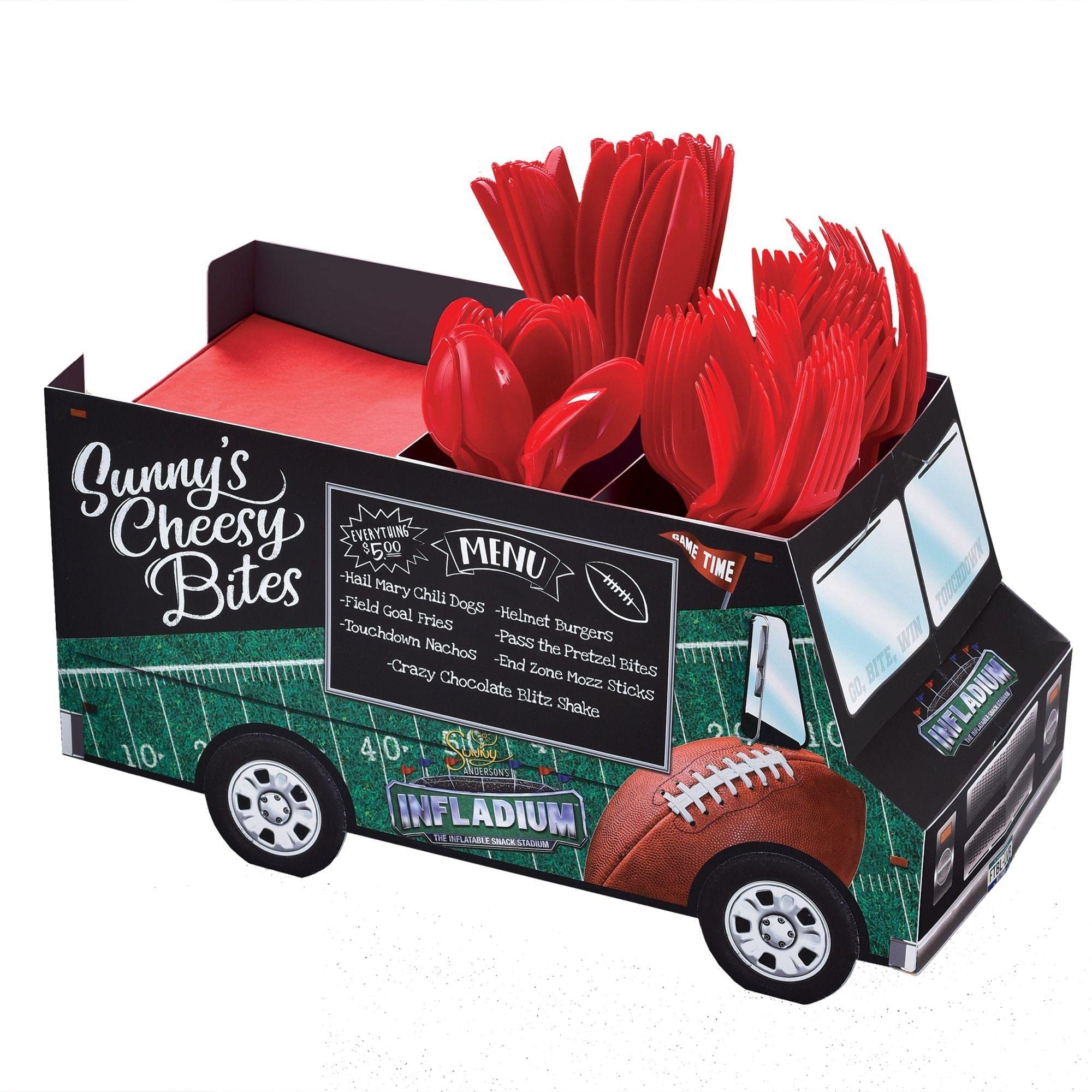 Amazon.com: amscan Sunny Anderson's Football Truck Utensil Caddy, Football  Party Supplies and Decorations : Home & Kitchen