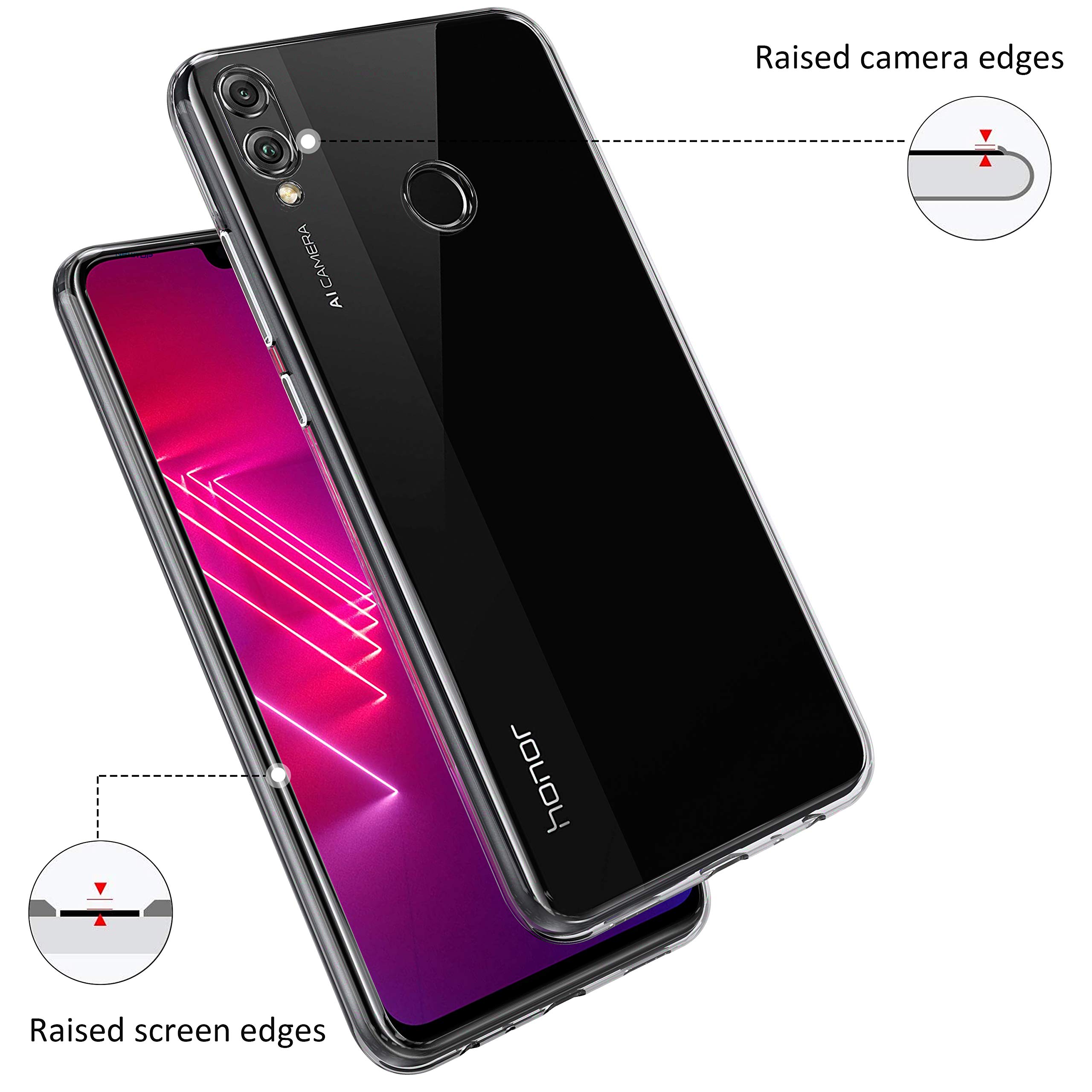 N NEWTOP Cover Trasparente TPU Per Huawei P Smart 2019 E Honor 10 Lite - Custodia Sottile Antigraffio - 5