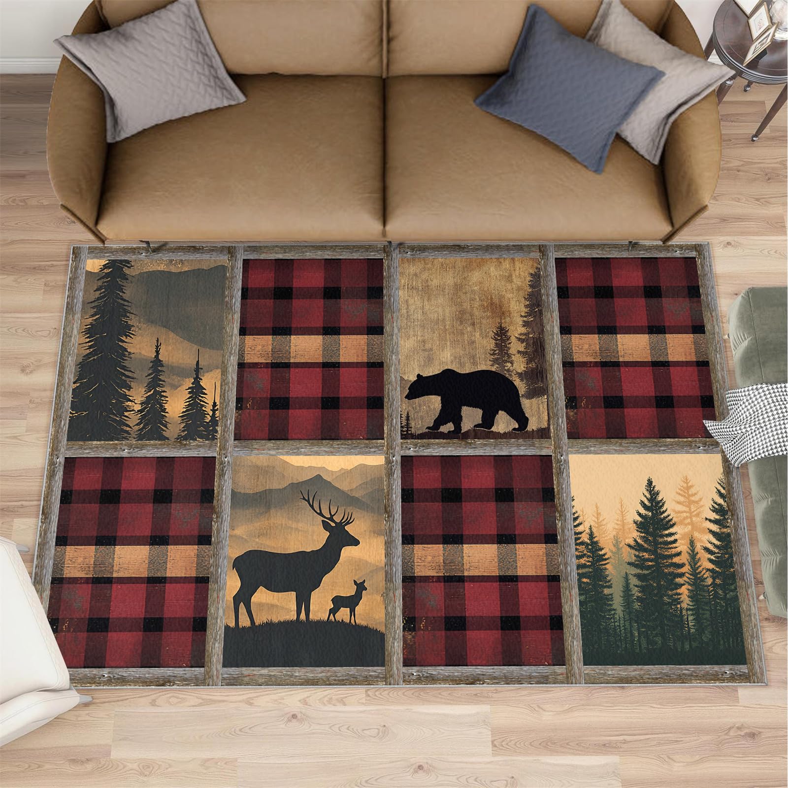 Tapis de lit antidérapant et facile à nettoyer pour chambre à coucher