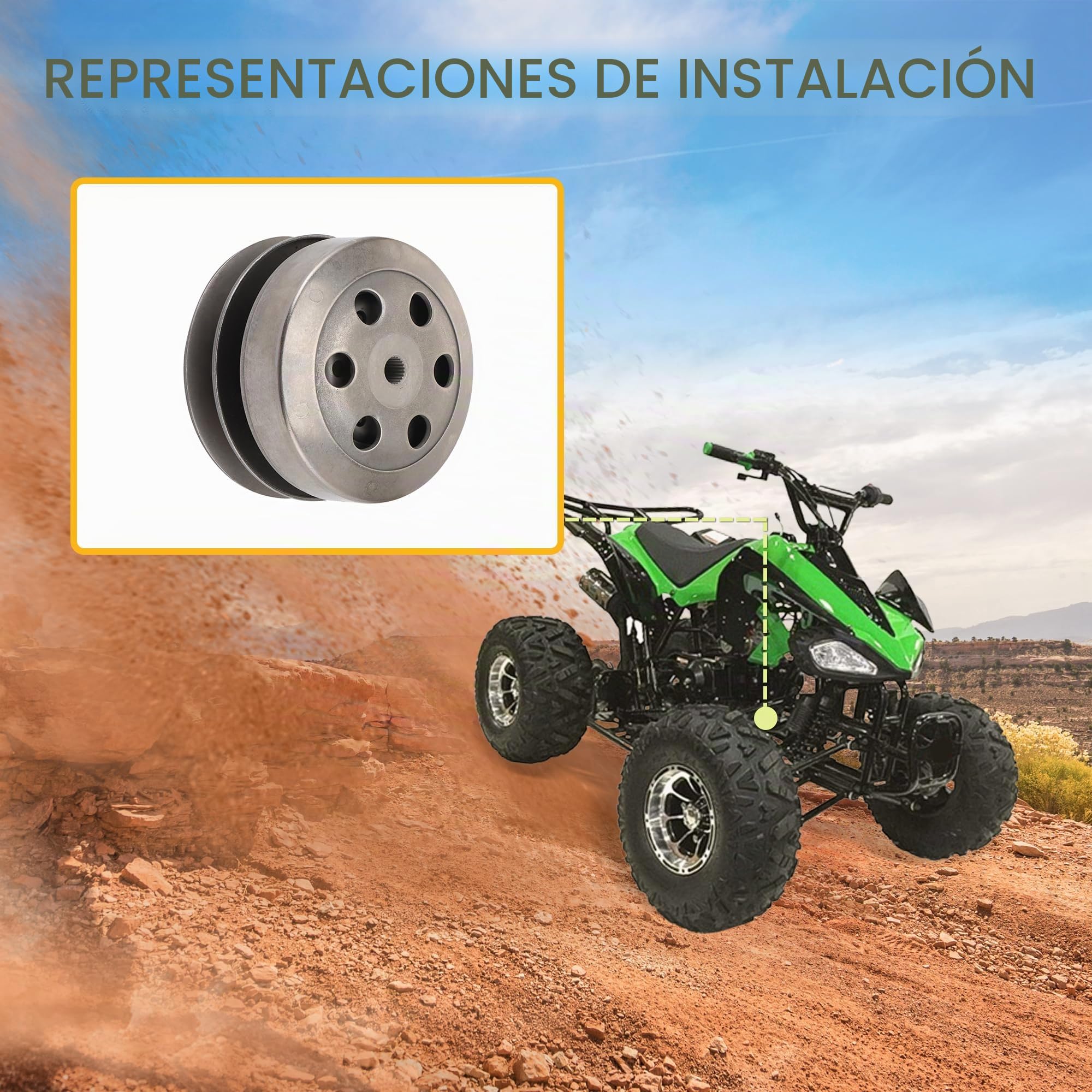 GOOFIT Montaje completo del embrague Reemplazar Para 50cc 60cc 80cc Gy6 Qmb139 Engines Parts Scooter Moped