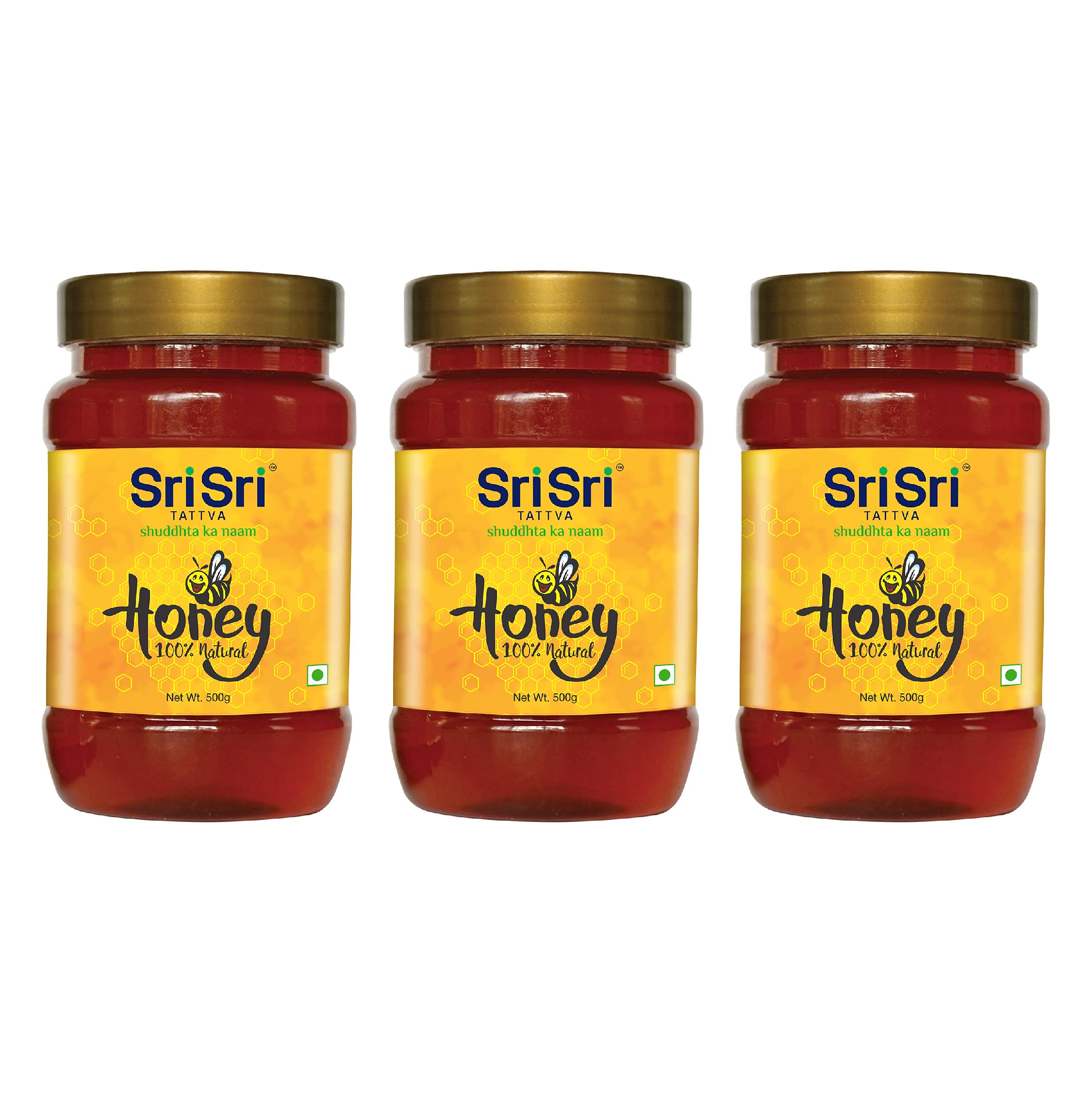 Sri Sri TATTVA shuddhta ka naam Honey - 100% Natural & Pure - 500G (Pack Of 3)