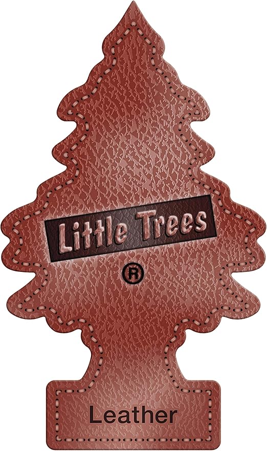 LITTLE TREES Car Air Freshener | Hanging Paper Tree for Home or Car | Leather