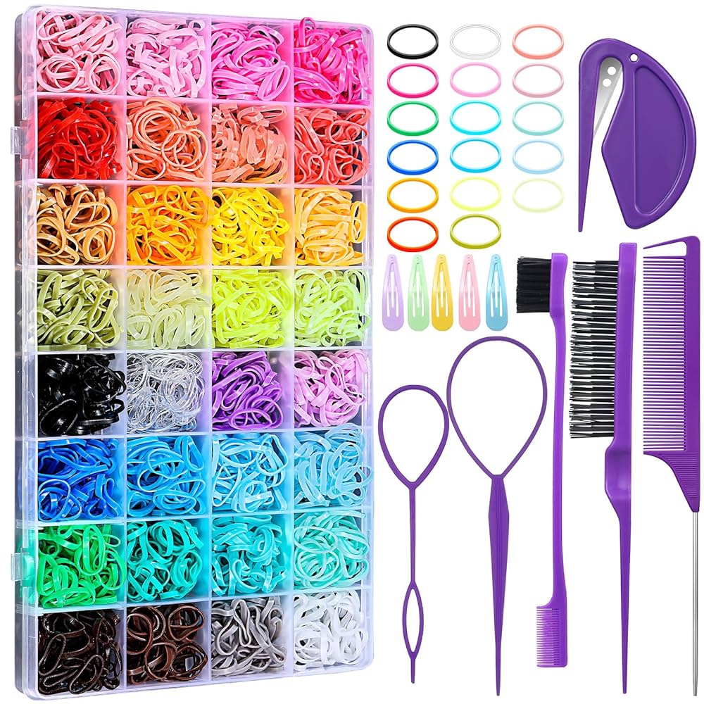 ヘアゴム No.32 Amazon.com: Auroray 32 Colors Small Hair Rubber Bands with