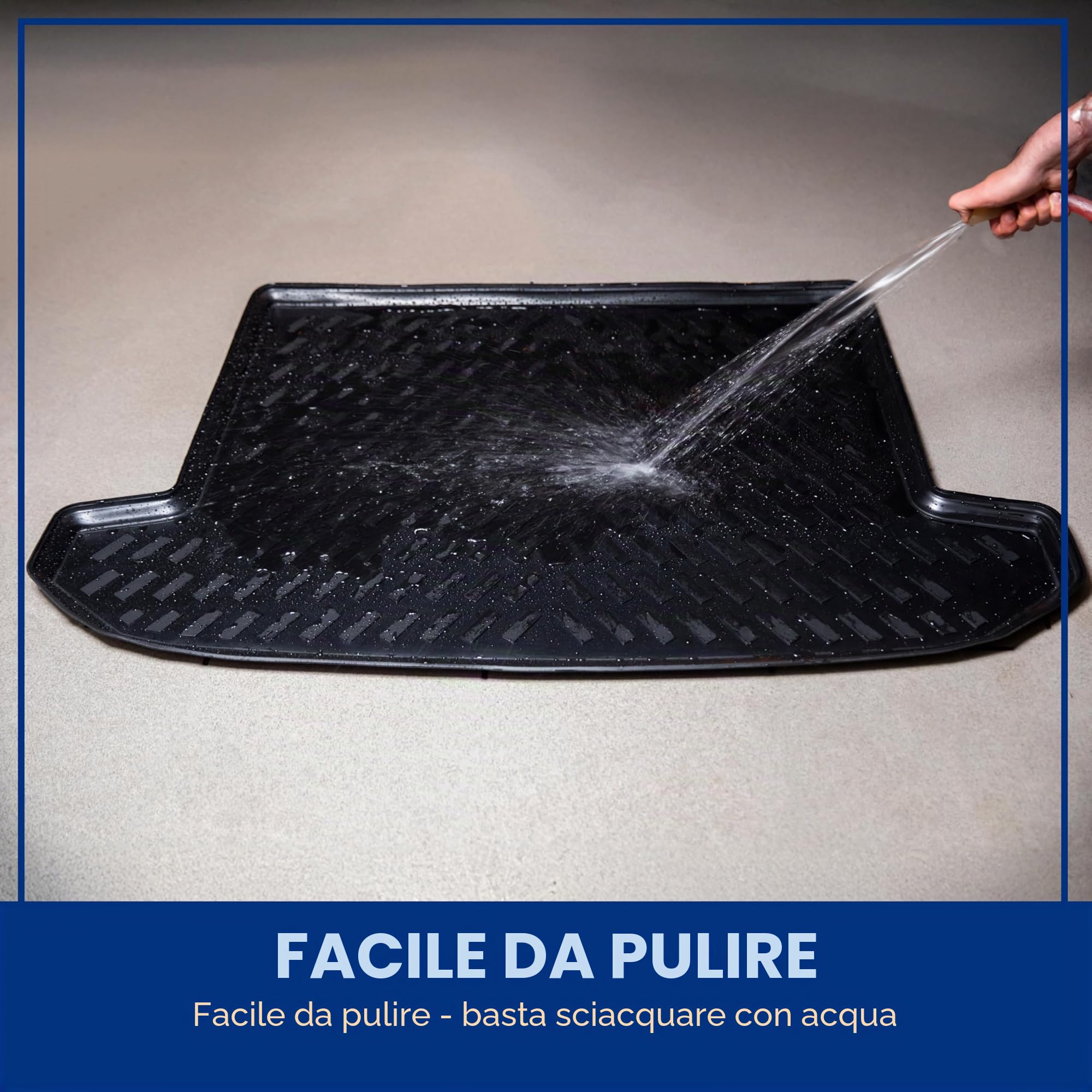 ELMASLINE 3D Vasca Auto Baule per Audi Q5 II (FY) 2016-2025 | Vasca per il bagagliaio | Bordo extra Alto