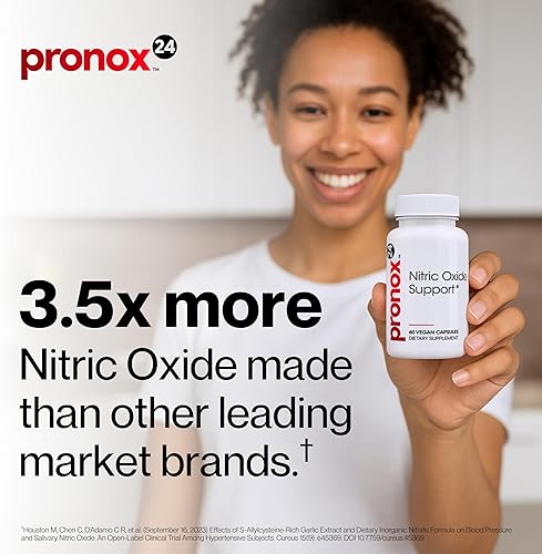 Miniatura 2 de Suplemento potenciador de óxido nítrico con magnesio, zinc, vitamina B12, vitamina C y vitamina D3  Apoyo a la circulación las 24 horas, impulso de
