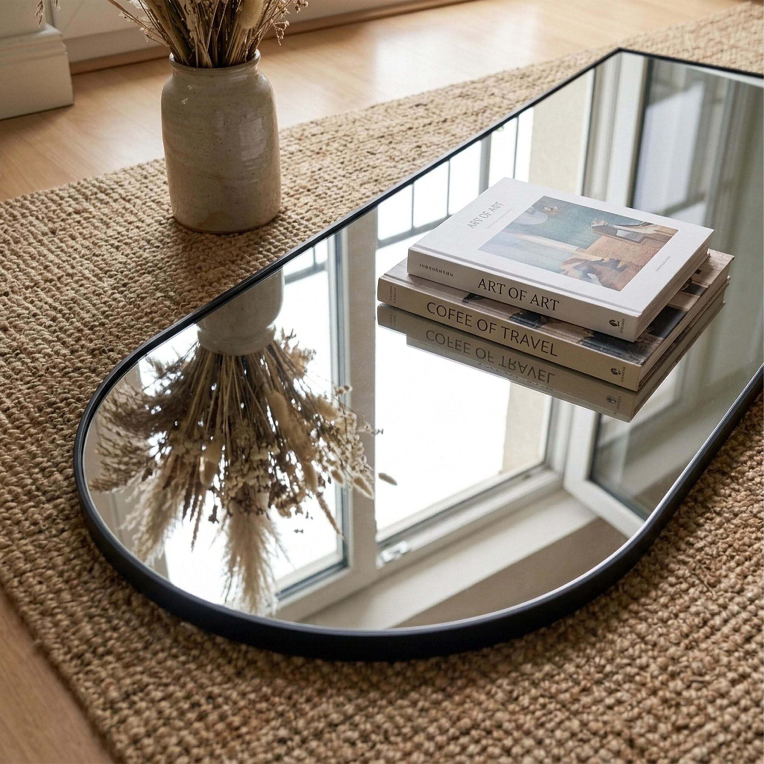 Relaxdays Spiegel, 160 x 50 cm, 2in1 Standspiegel & Wandspiegel, schwarz