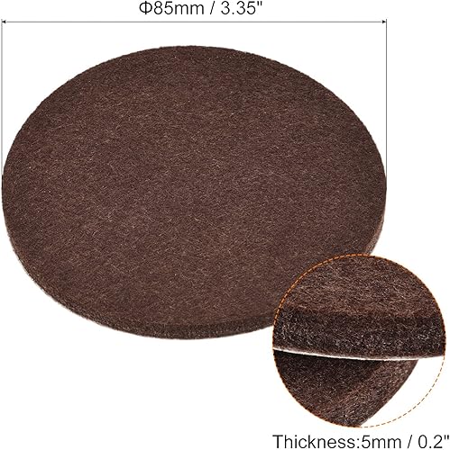 Miniatura 7 de uxcell Almohadillas de fieltro para muebles, 5.906 in de diámetro autoadhesivas, antideslizantes, antiarañazos, redondas, almohadillas de fieltro