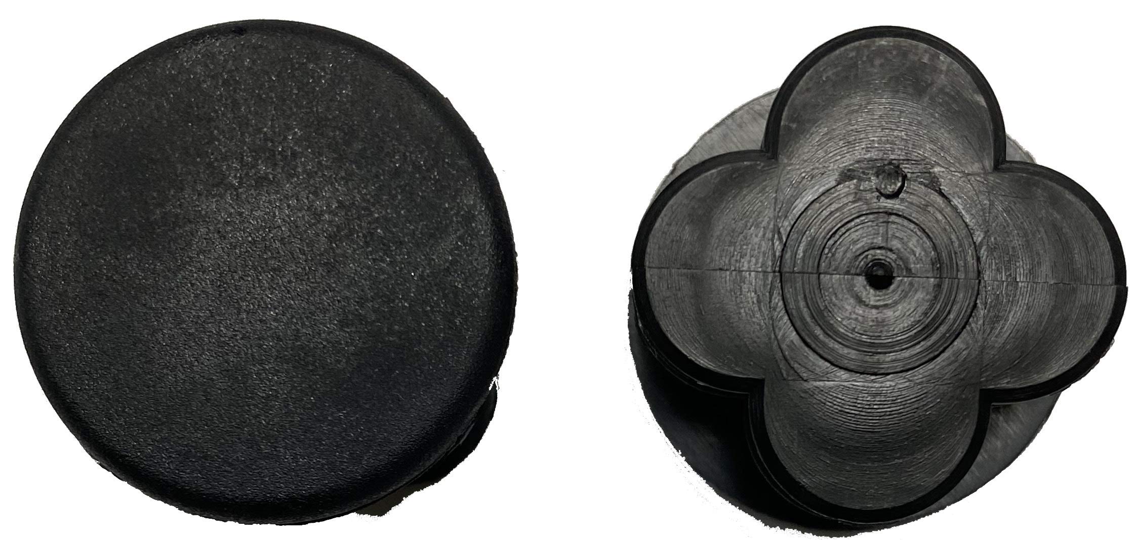 Dexierp Black Protection Force 1" 25Mm (Pack Of 10) Round Od Tubing Plastic Insert Plug, Tubing Post End Cap, Chair Glide
