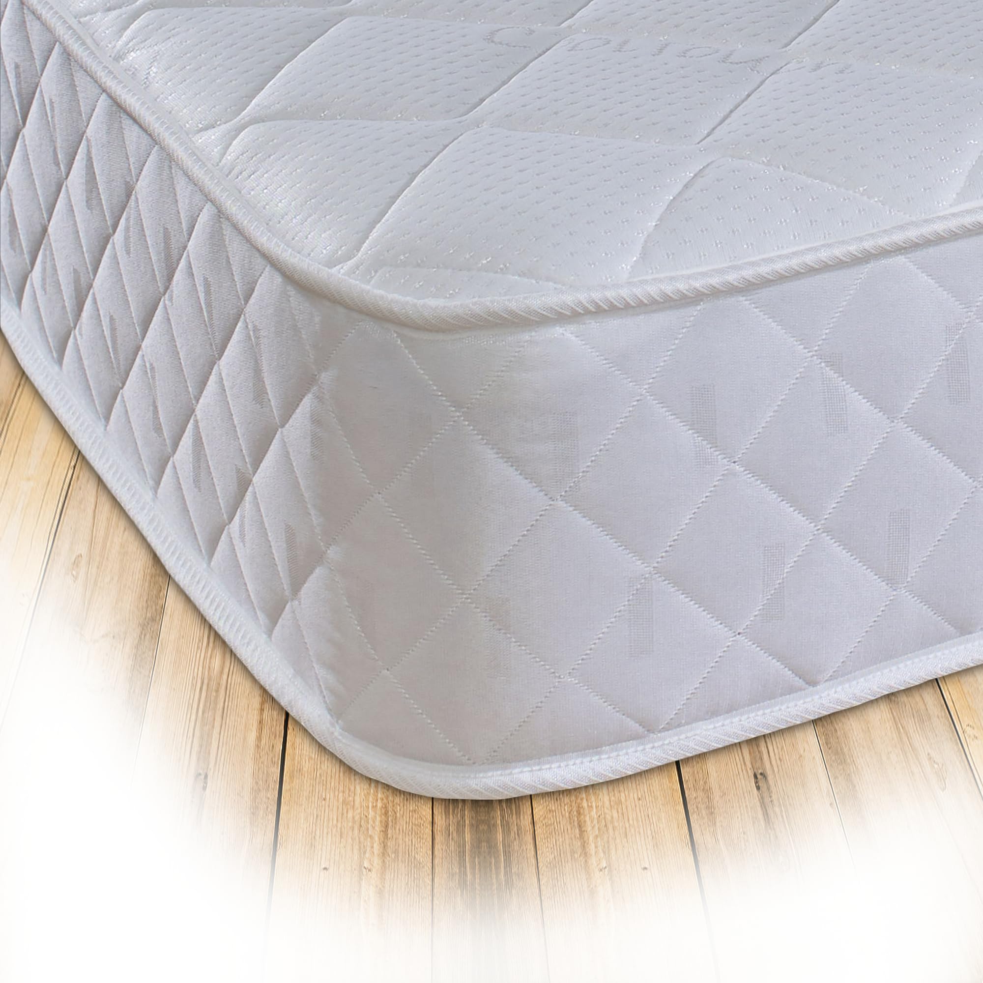 Starlight Beds Celestia Diamond White Hybrid Double Mattress - Sprung Mattress with Memory Foam Layer, Plush Comfort, 18cm Deep. (4ft6 x 6ft3) (135cm x 190cm)