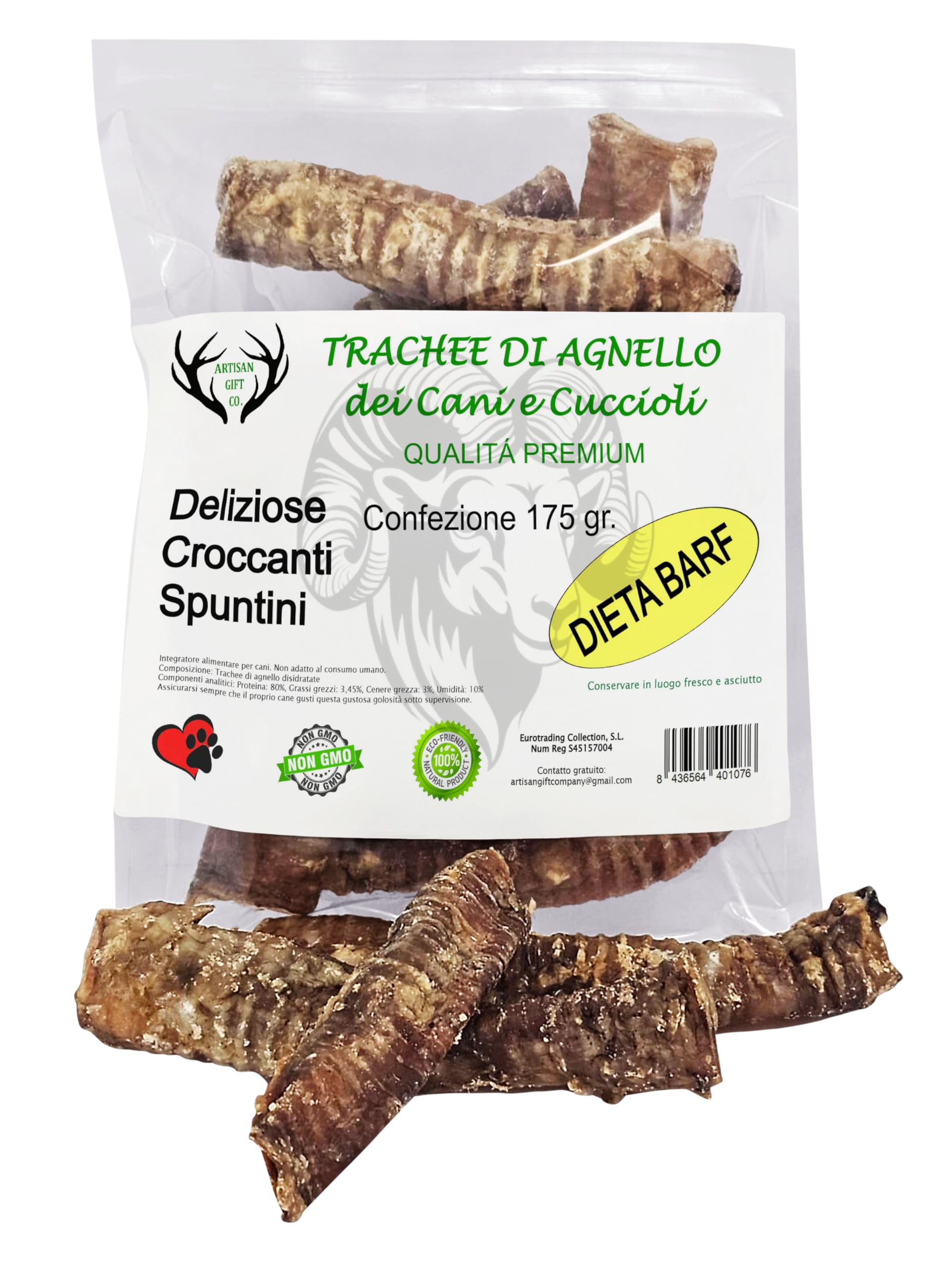 Snack Naturali Per Cani Artisan Gift - Nervi Di Bue Essiccati 15cm, 60g, Per Dieta Barf - Foto 4