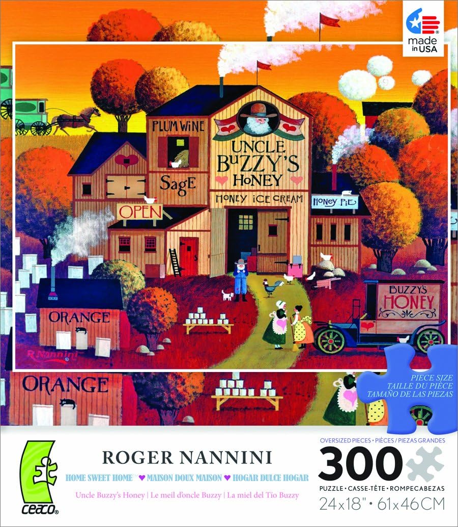 Ceaco Roger Nannini Home Sweet Home Callico Jigsaw Puzzle (300 Pieces