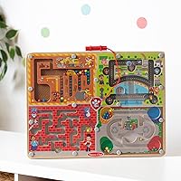 Vista 10 de Melissa & Doug PAW Patrol - Tablero de laberinto magnético de madera 4 en 1 con varita, certificado FSC