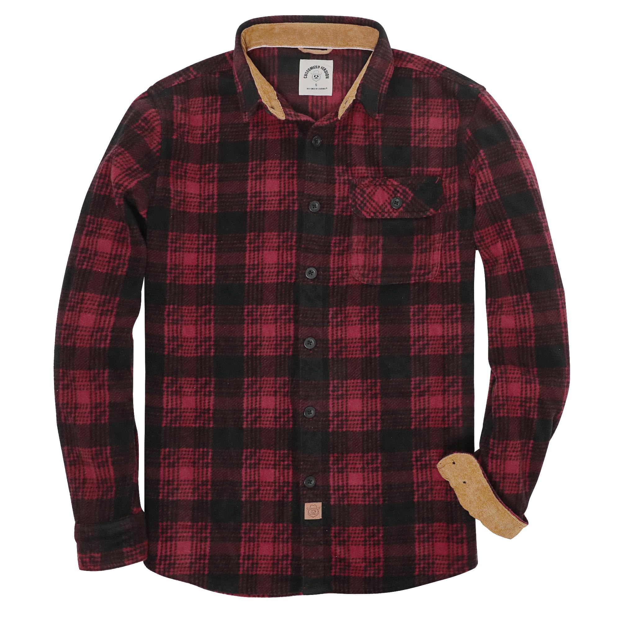 Dubinik® FlanellHemd Herren Herren Hemd Kariert FlanellHemd Herren Winter Warme Arbeitshemd