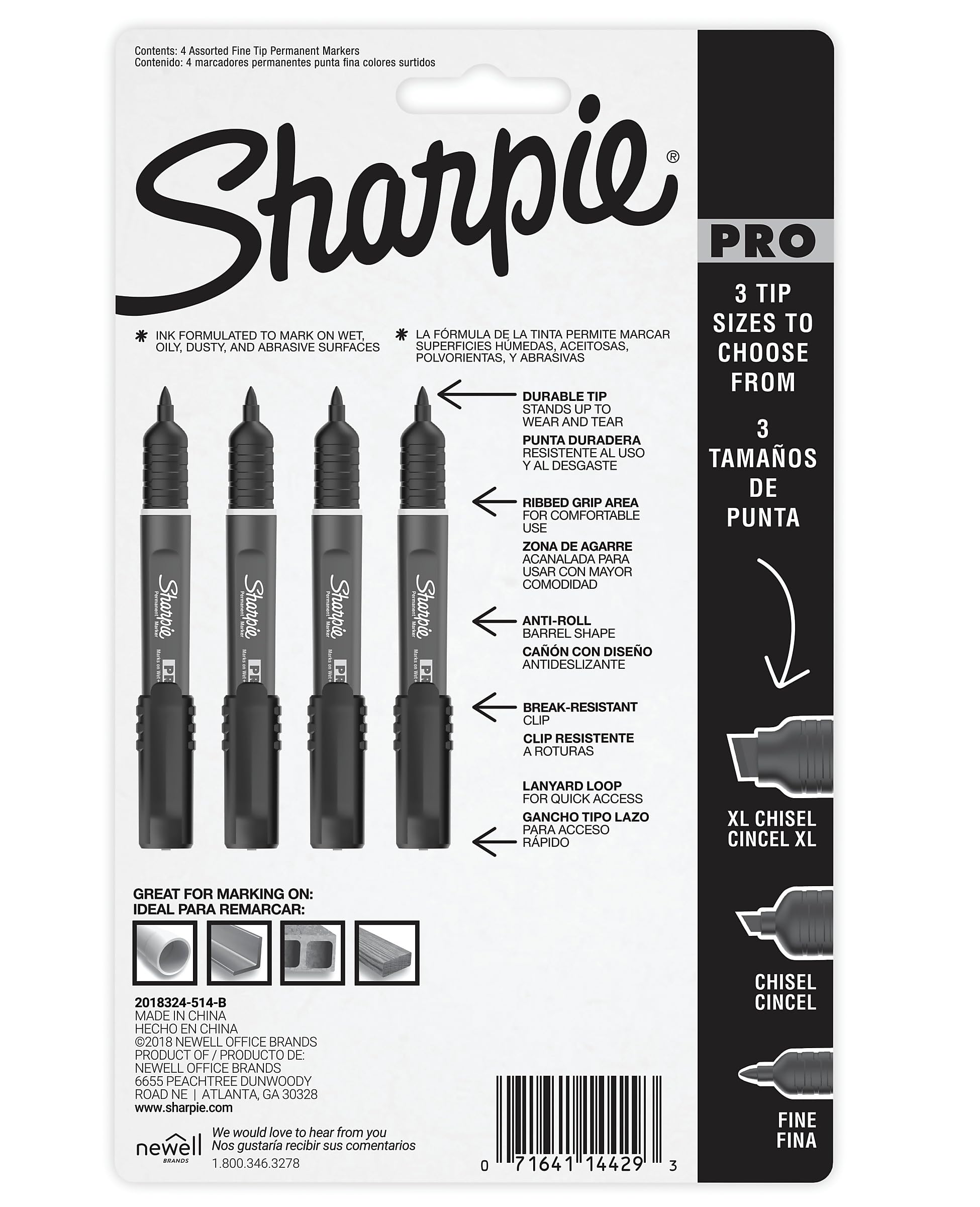 Sharpie Fine Point Permanent Ink Pens, Assorted Colors, 4 Count - View #10