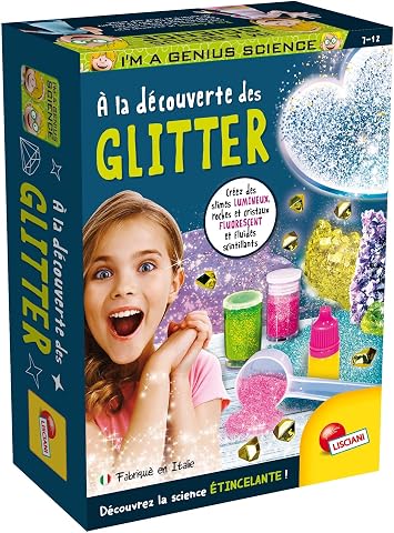 Lisciani – I'm A Genius – Alla scoperta dei glitter per bambini dai 7 anni – Kit esperimenti scientifici con...