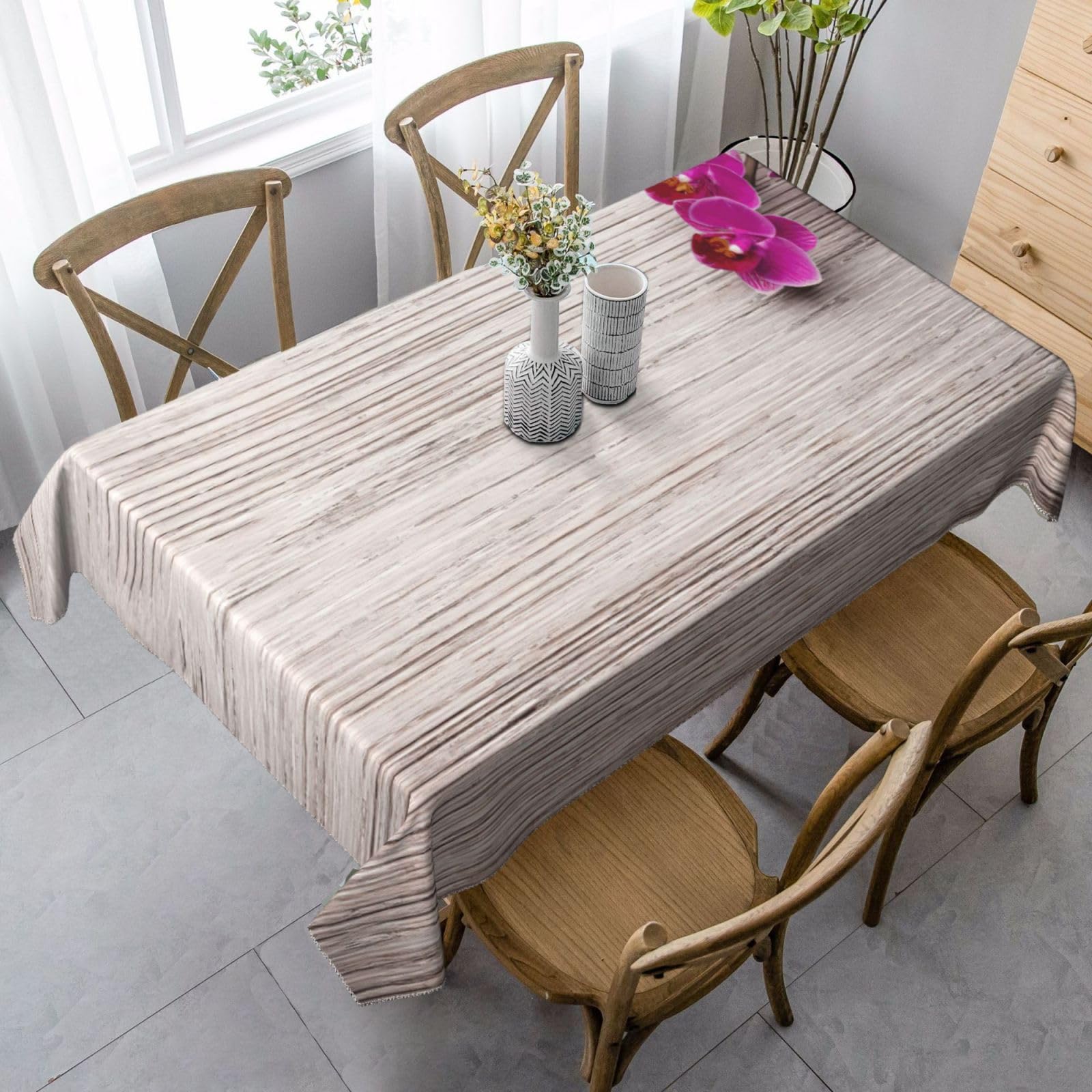 yagDAA Orchid Print Rectangle Tablecloth Table Cover Indoor Outdoor Dining Room Kitchen Table Cloth 140x90cm