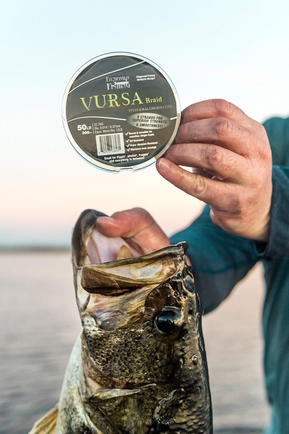 Fitzgerald Vursa 編組釣り糸 - 8ストランド、より長いキャスティング