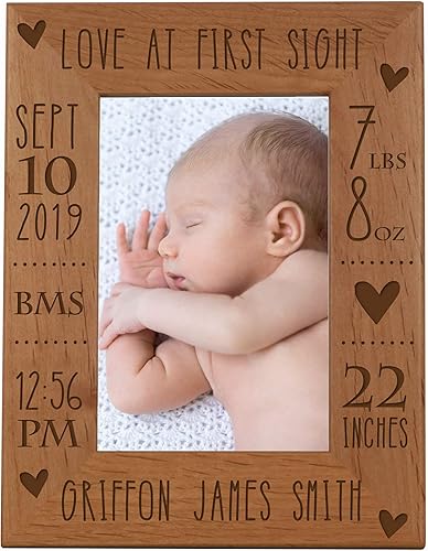 Miniatura 8 de LifeSong Milestones Marcos de bebé personalizados para niños y niñas, marco de fotos para anuncios de nacimiento, guardería o dormitorio, marcos