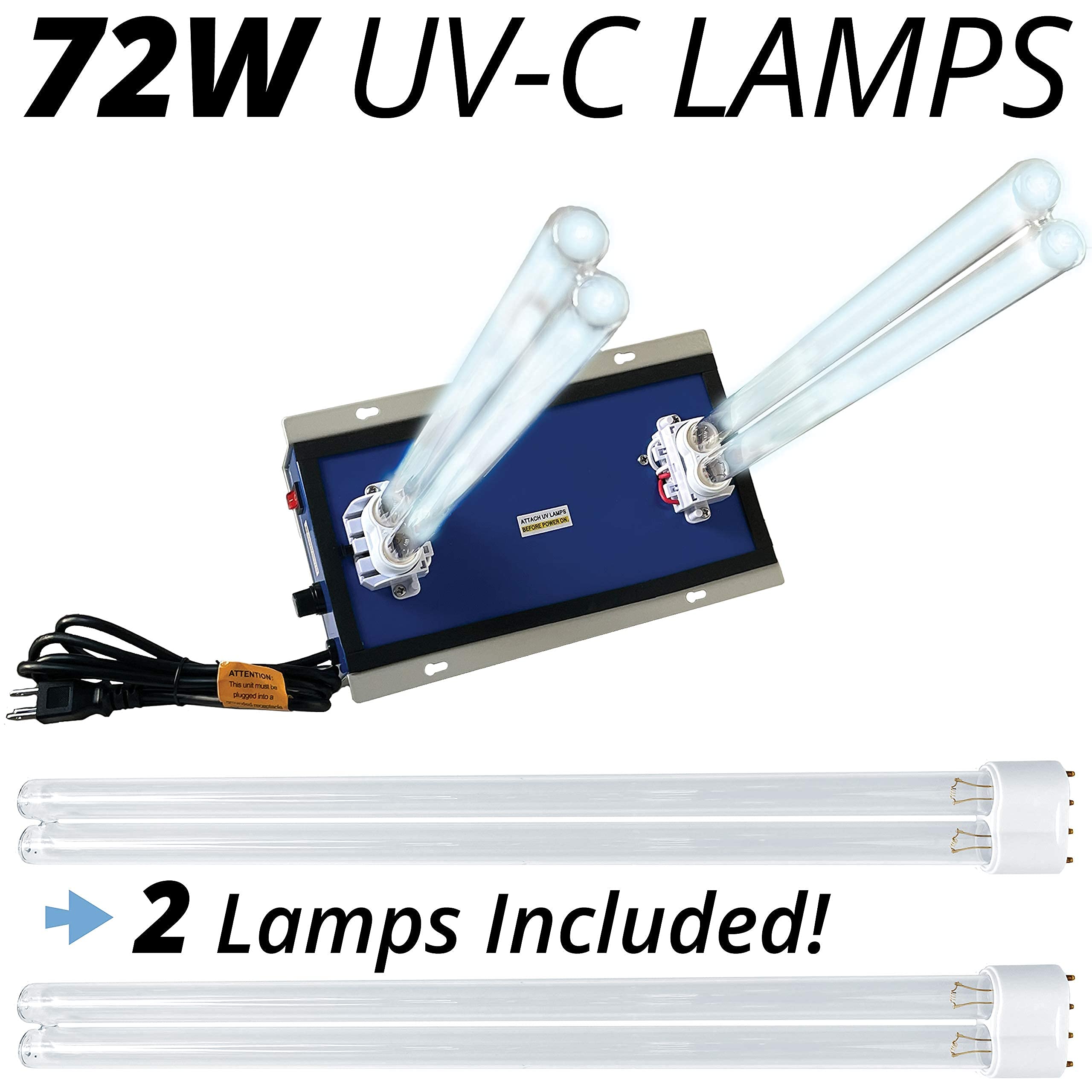 BioShieldUV® 72W HVAC UV Light Air Purifier, Whole House UVC Light in