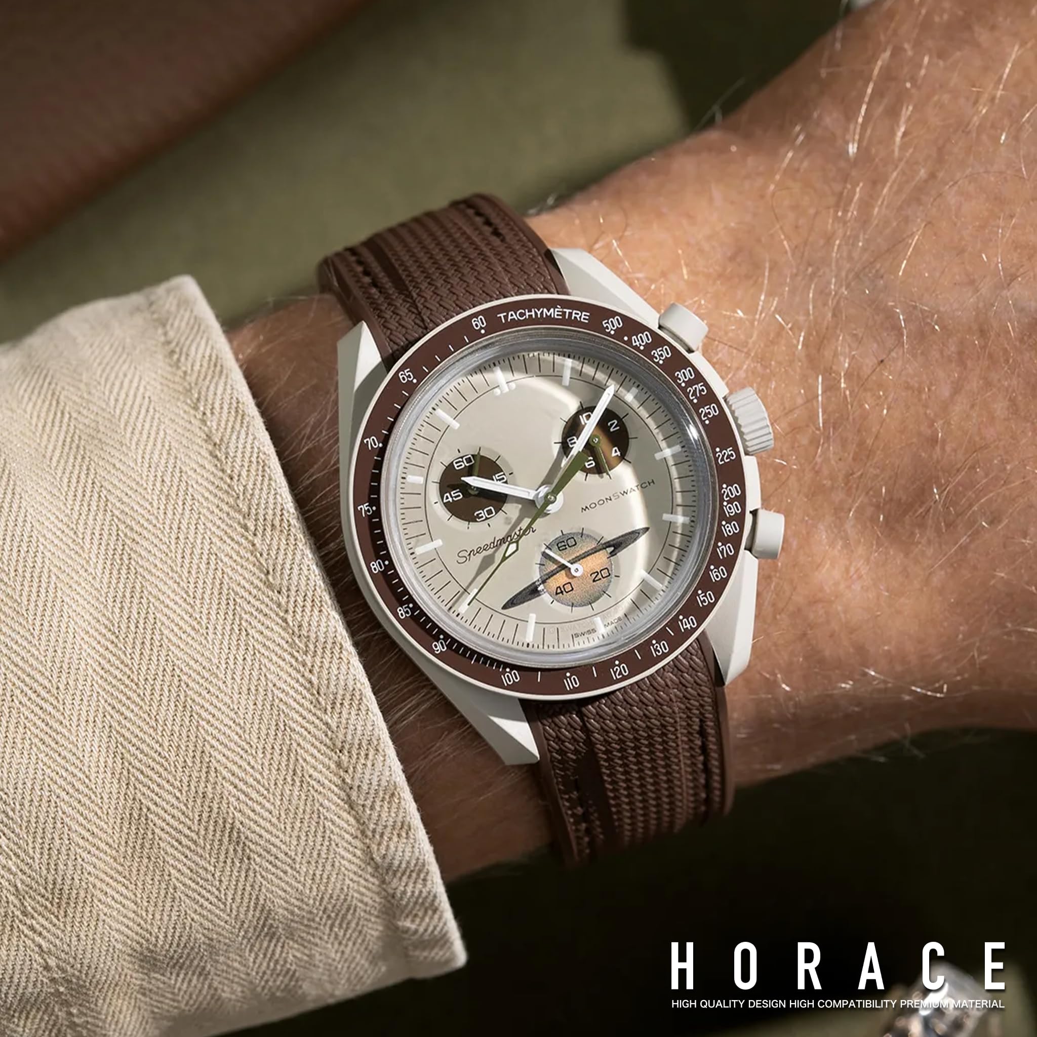 HORACE Correa universal para reloj de silicona líquida 20mm – Compatible con Omega x Swatch MoonSwatch – Kit de montaje incluido