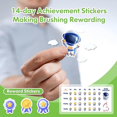 Miniatura 3 de DADA-TECH Cepillo de dientes eléctrico para niños recargable, cepillo de dientes suave con temporizador alimentado por tecnología Sonic para niños y