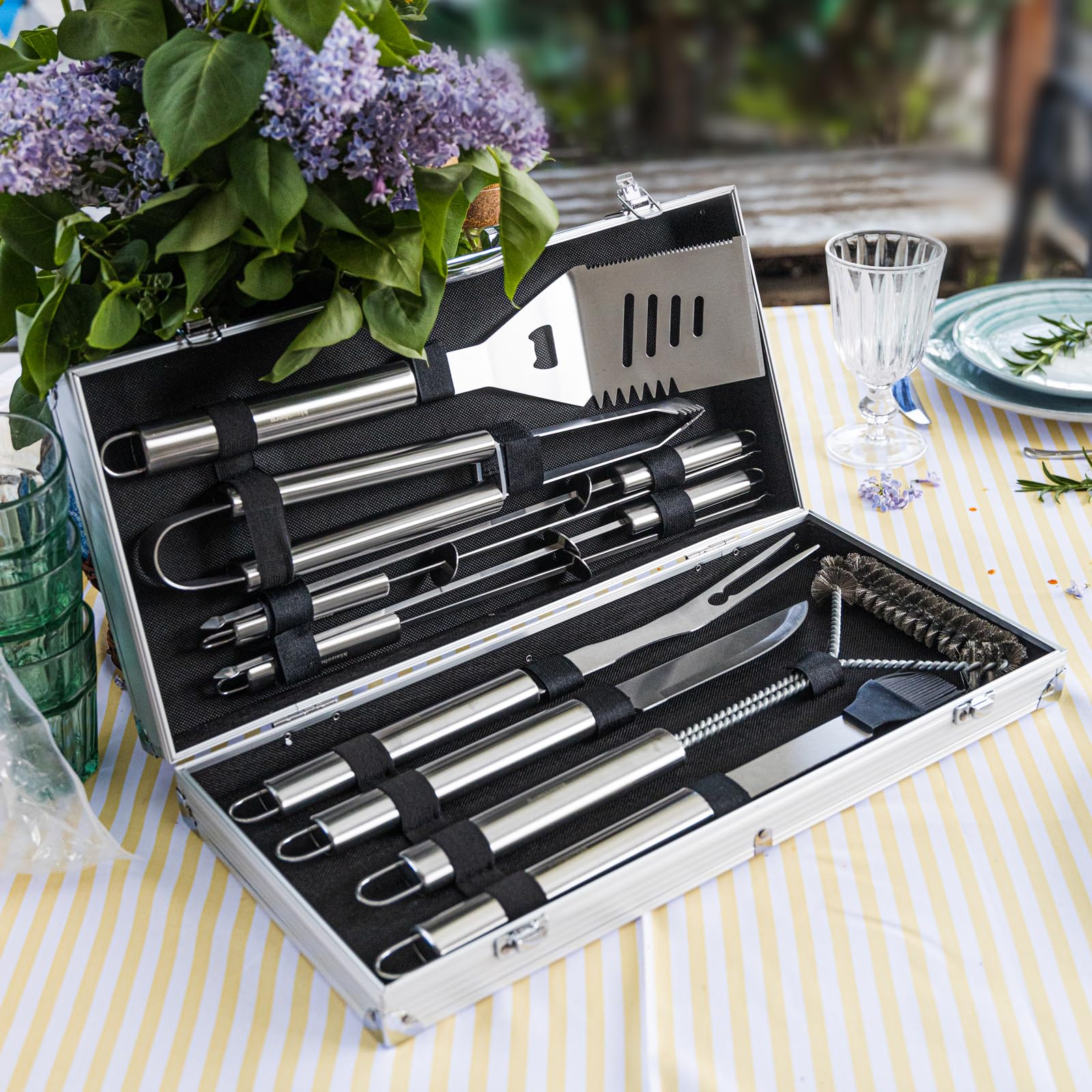 KLAUSBERG KB-7901 - Set di posate per barbecue, 10 pezzi