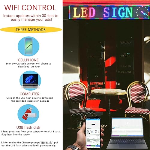 Miniatura 5 de P10 Señales LED a todo color al aire libre Control WIFI con alto brillo de desplazamiento led señal programable para tienda tablero de negocios (77