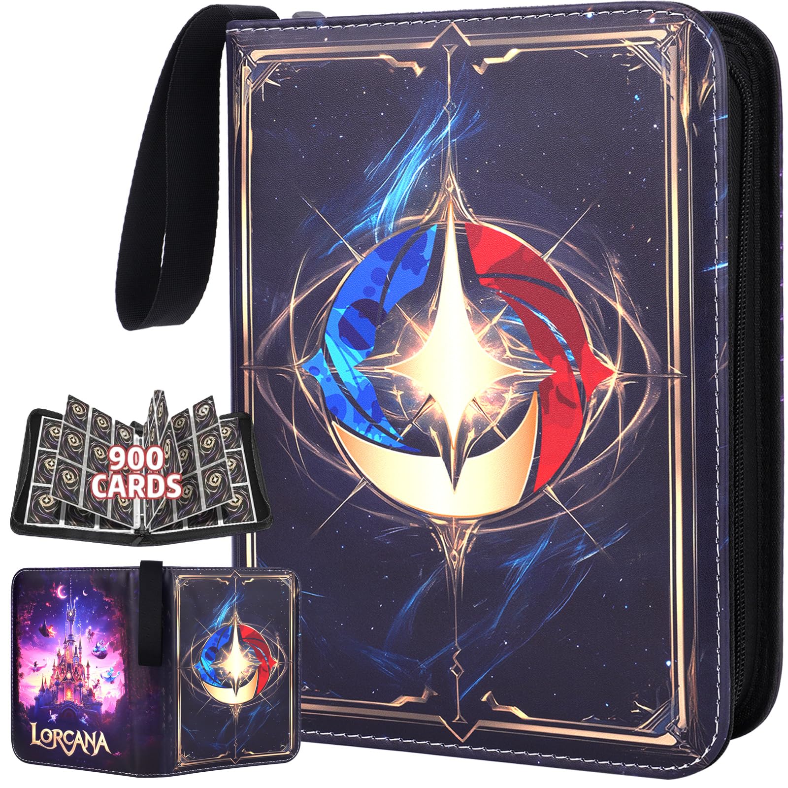 Amazon.com: HBK 900 Pockets Trading Card Binder with Zipper - 9