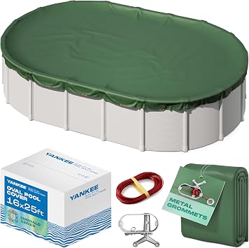 Yankee Emerald Series Pool Covers for Above Ground Pools, Oval 16x25 ft