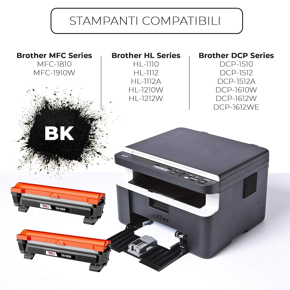 3 Toner Alphaink Compatibili Brother TN-1050 - Per Stampanti DCP, HL, MFC Serie | 1000 Pagine, Garanzia 24 Mesi - Foto 7