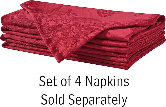 Servilletas de Tela Newbridge Barcelona Damask, 4 Unidades, Rojo miniatura 3
