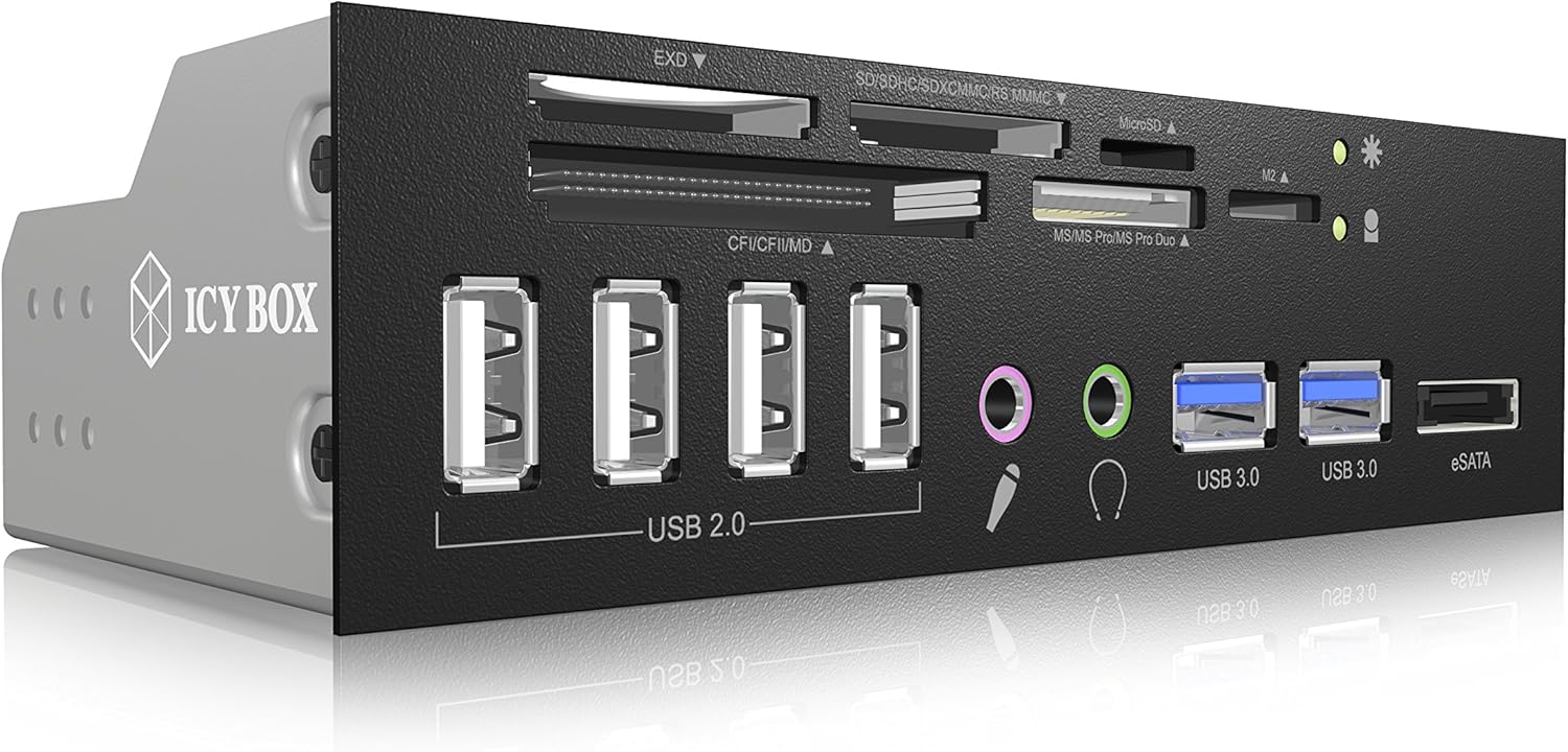 Icy Box IB863ab MultiCard Reader 5.25 Inches Black Amazon.co.uk