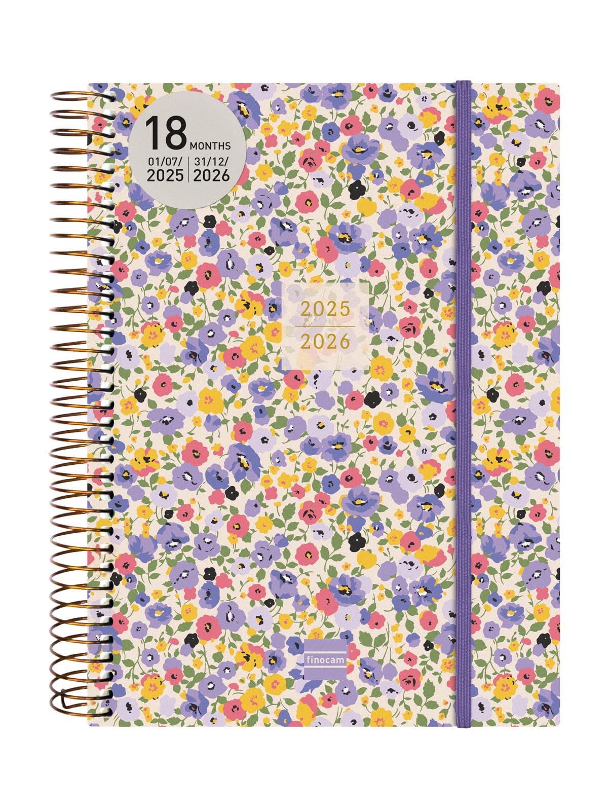 Finocam - Spiral 18-Month Planner 2025-2026 2 Days per Page July 2025 - December 2026 (18 Months) Girl International - Image 2
