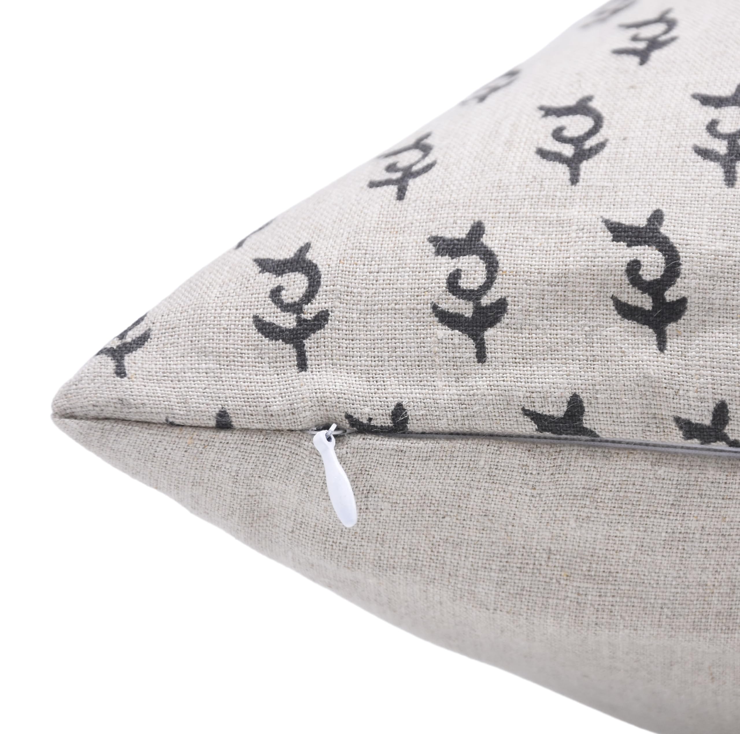 Fabritual Funda De Cojín Vintage Hecha A Mano Con Estampado De Bloques De  Lino Grueso De 14 X 36 Pulgadas, Con Cremallera, Para Sofá, Sofá Y Cama,  Decoración De Otoño, Para, image size:2560x2539