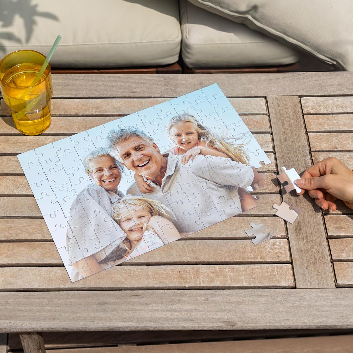 Puzzle personalizado con foto familiar para personas mayores