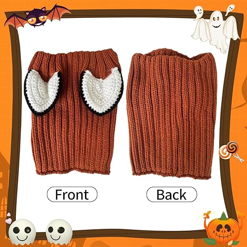 Miniatura 5 de Disfraz de zorro de Halloween para perro, gorro de zorro de Halloween, fundas para las orejas de hilo suave para fiesta de cosplay, capucha cálida