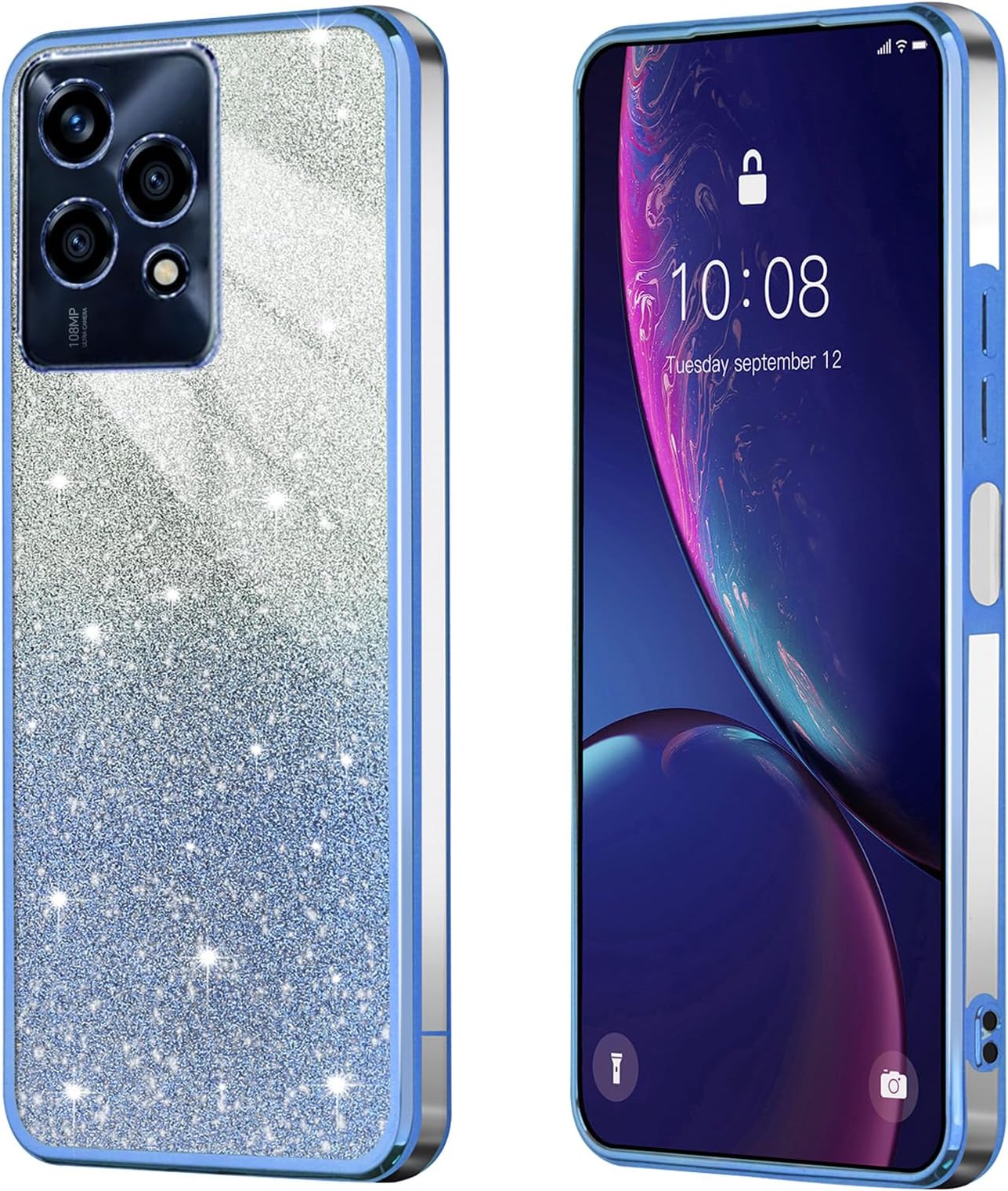 PanXCase Cover Per Honor 90 Lite 5G - Custodia Silicone Sottile Elegant Disegni Morbida Leggera, Protezione Fotocamera Antiurto Antigraffio Case (White,Flowers