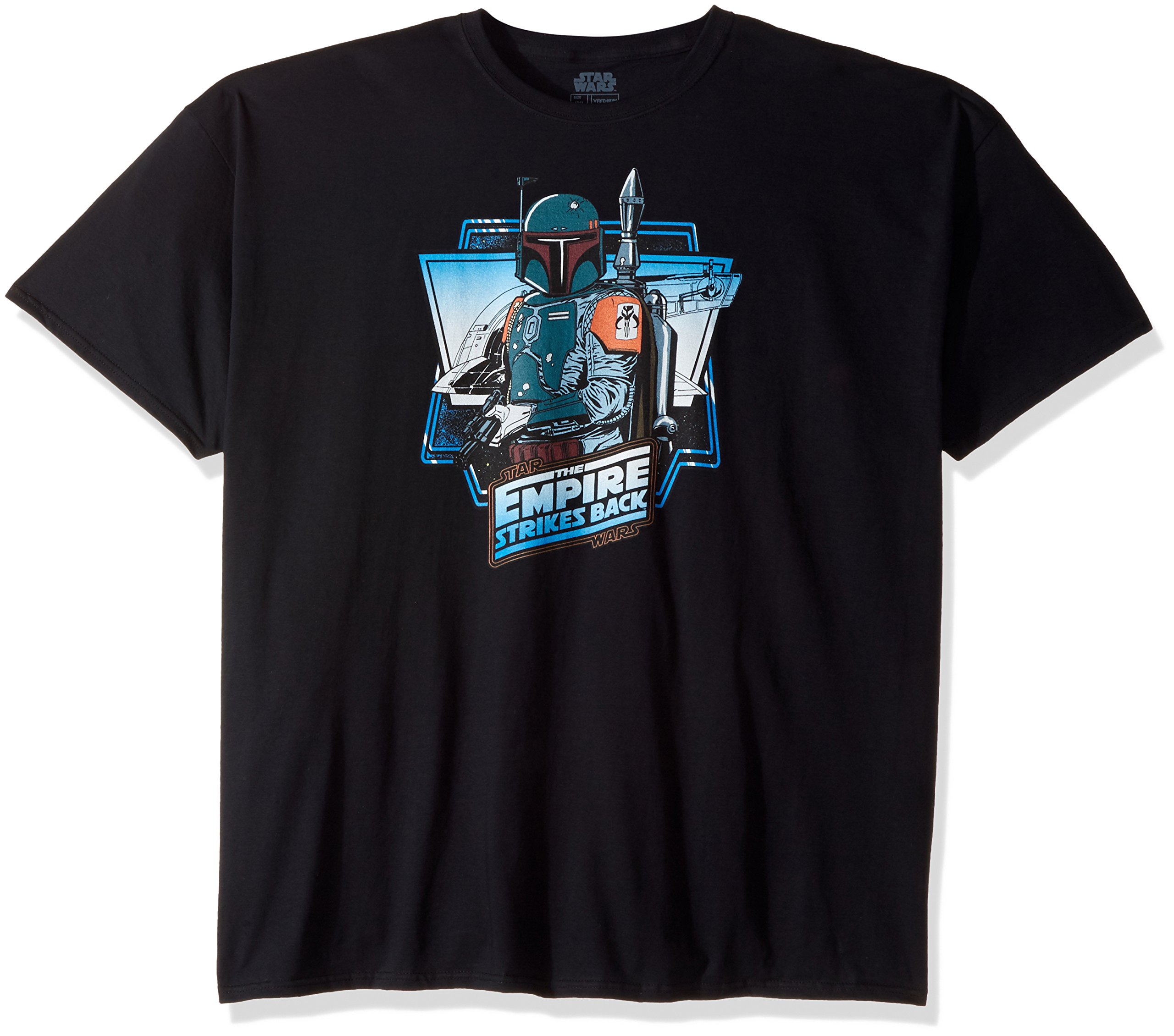 STAR WARS Men's Empire Strikes Back Boba Fett T-Shirt, Black, XXXXXL