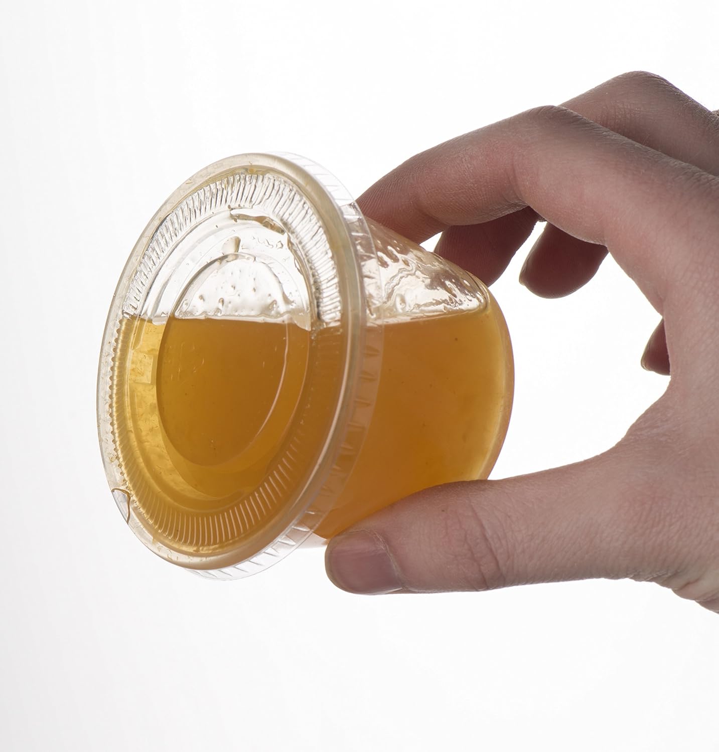 [100 Sets - 4 oz.] Plastic Disposable Portion Cups With Lids, Souffle Cups, Jello Cups: Industrial & Scientific
