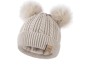 Double Pom Pom Beanie Hat for Women: Winter Warmth and Style