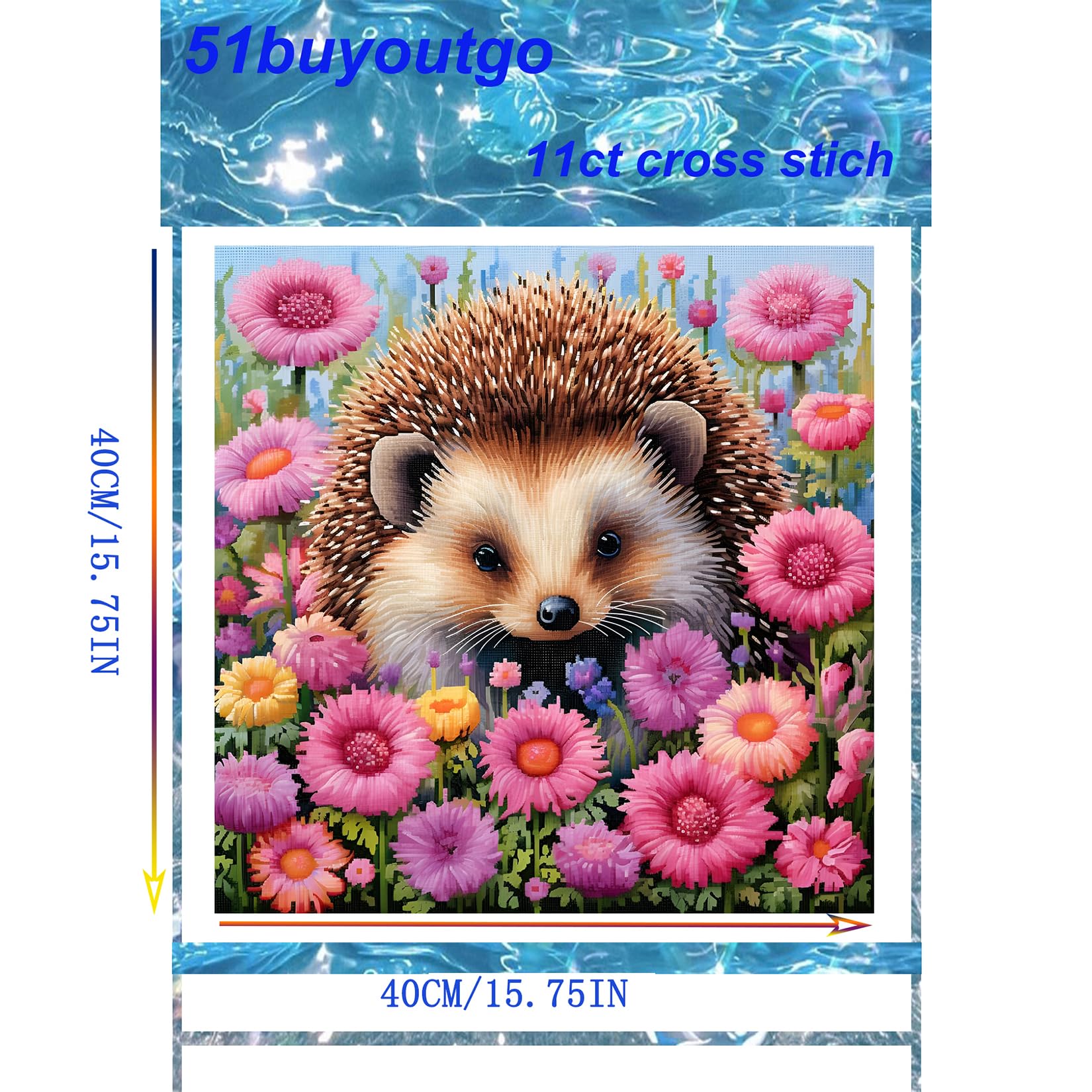 Abillyn Kreuzstich Set Igel - Vorgedrucktes Stick-Set Für Anfänger