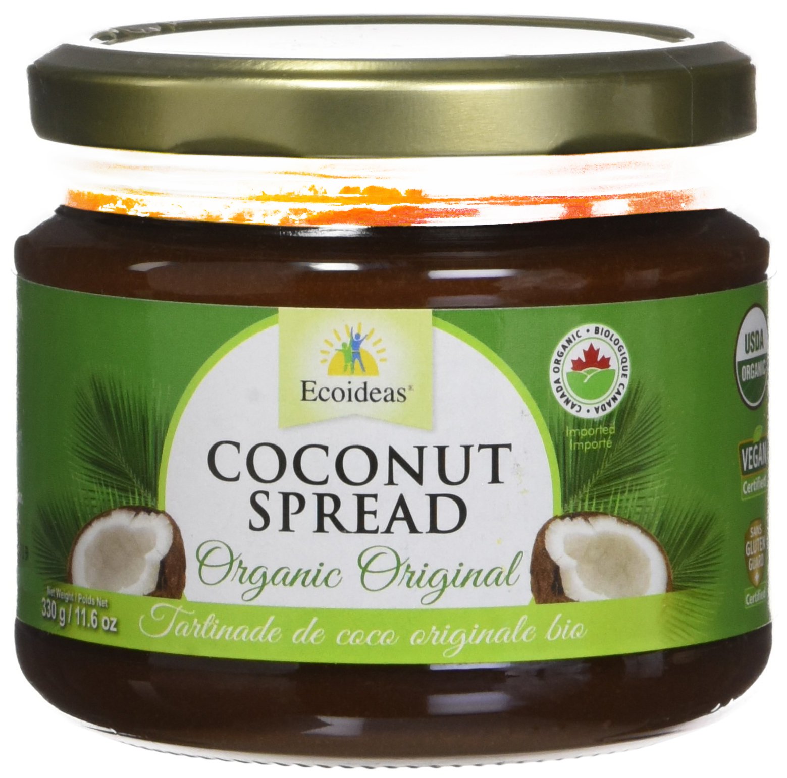 Eco Ideas Cocoa Natura-Coconut Spread, 330g, brown : Amazon.ca