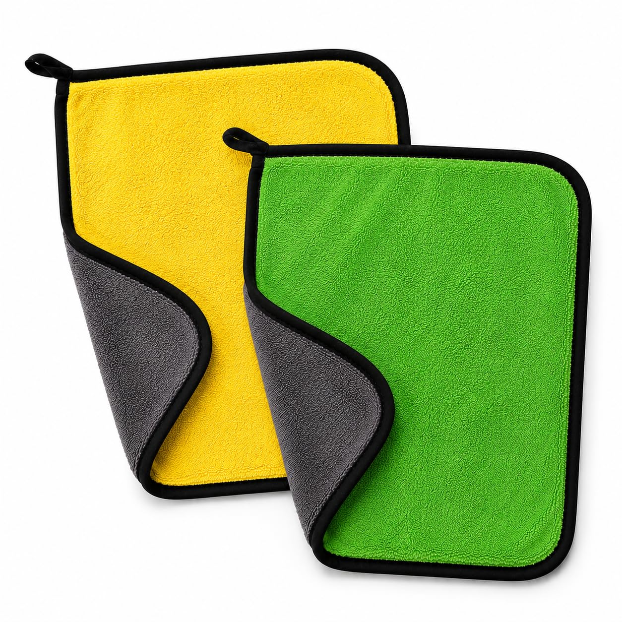 Microfiber Cleaning Cloth 500 GSM for Car, Bike & Scooty, Micro Fibre Wash Towel, Ultra Absorbent Drying Cloth, Soft Dusting Cleaner, Thick Towel for Washing & Polishing Pack of 2-image-30