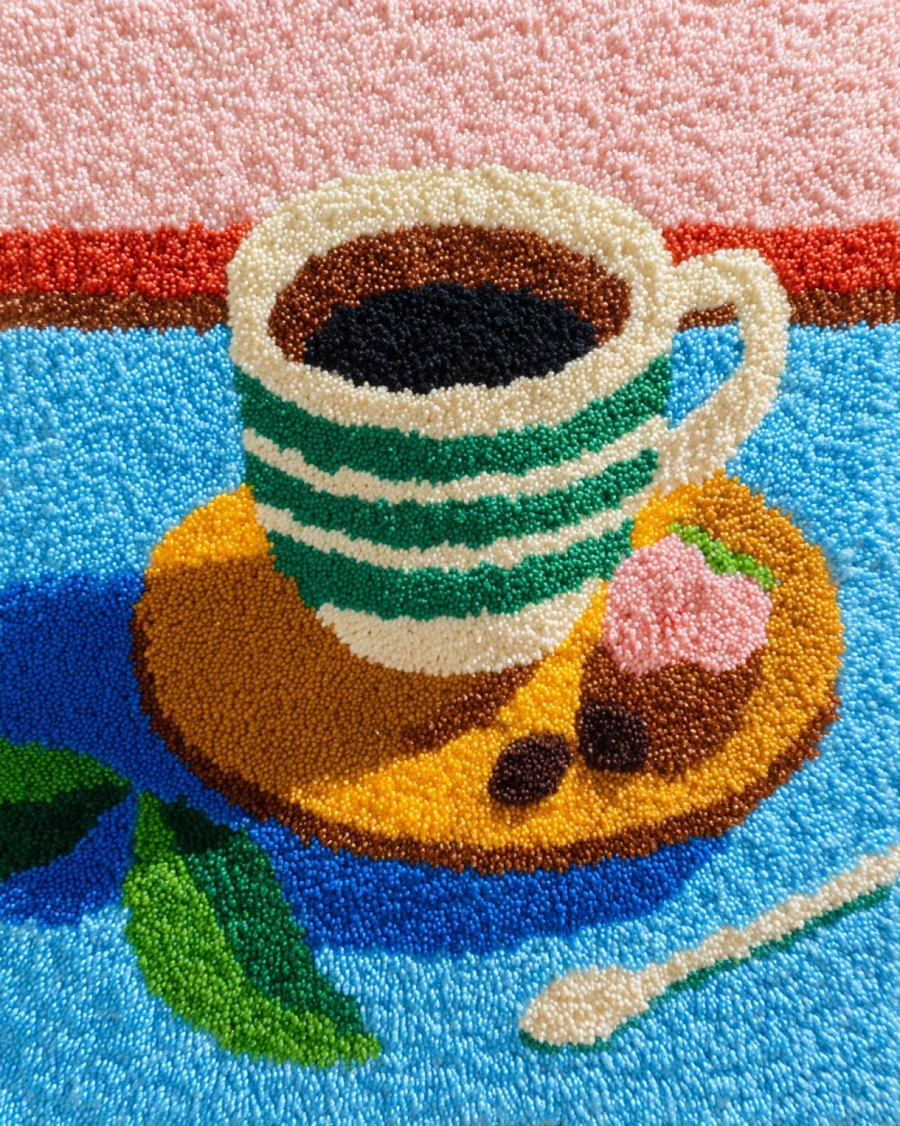 Wallphantom DIY Latch Hook Rug Kit,Cup