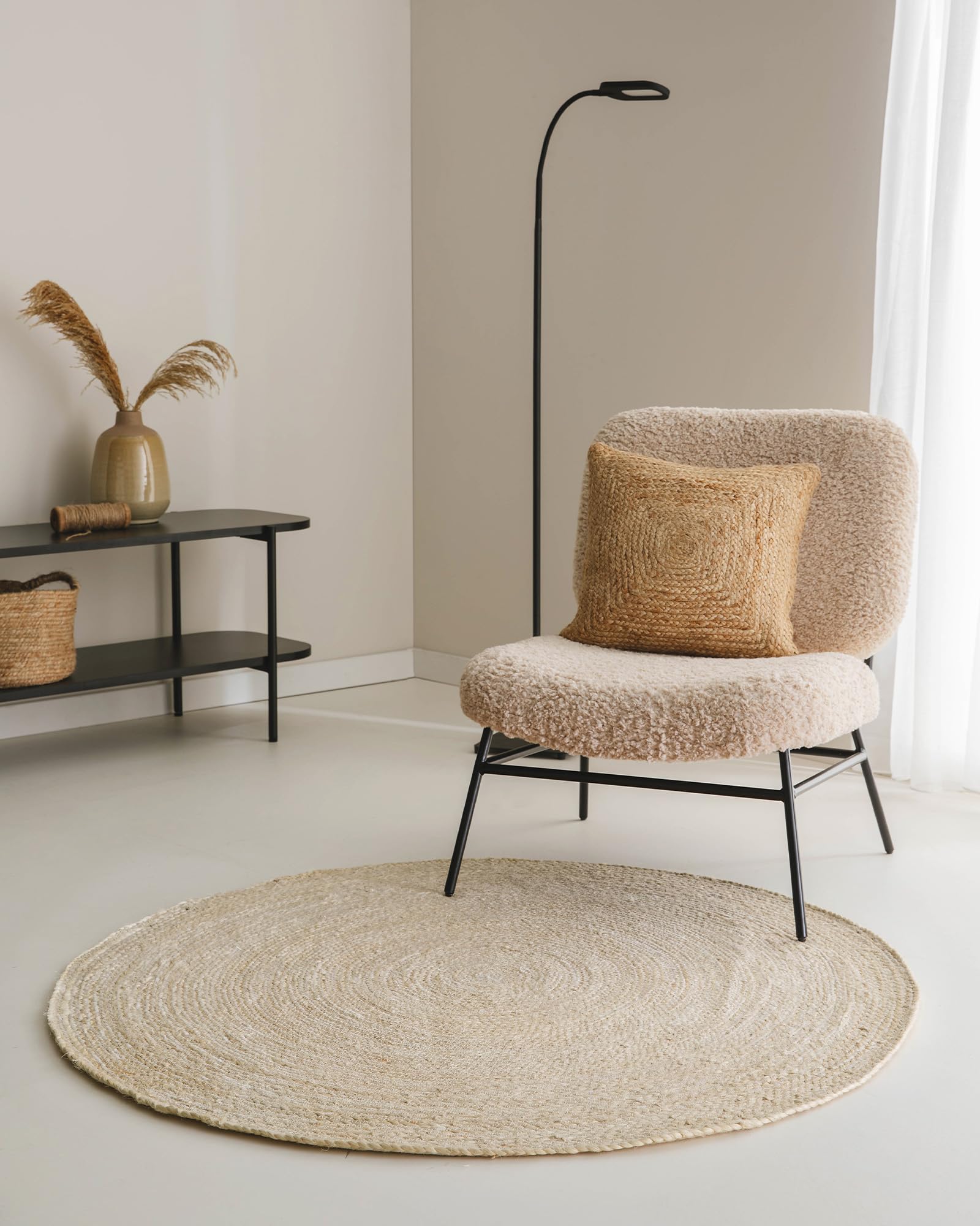 Benuta Pure Jute Teppich Jutta – Weiß, 70x200 Cm, Handgewebt, Für Wohnzimmer & Fußbodenheizung