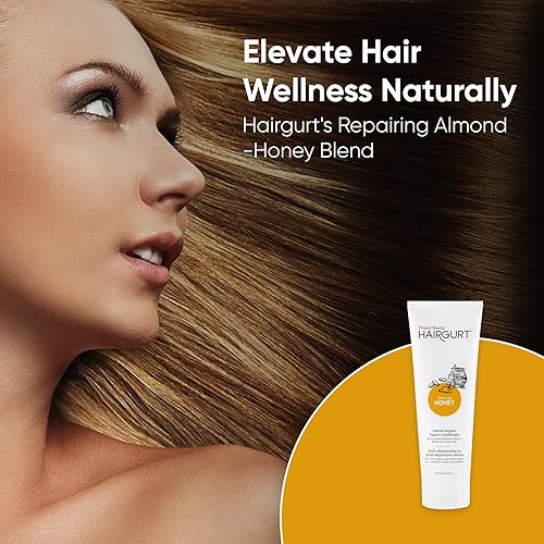 Miniatura 6 de Acondicionador de yogur reparador intenso de miel de almendra, humedad profunda para cabello seco y quebradizo, sin sulfatos, ingredientes
